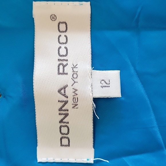 DONNA RICCO 2pc Maxi Skirt Set,  Size 12, Pastel Blue/Green, EUC - Picture 6 of 10